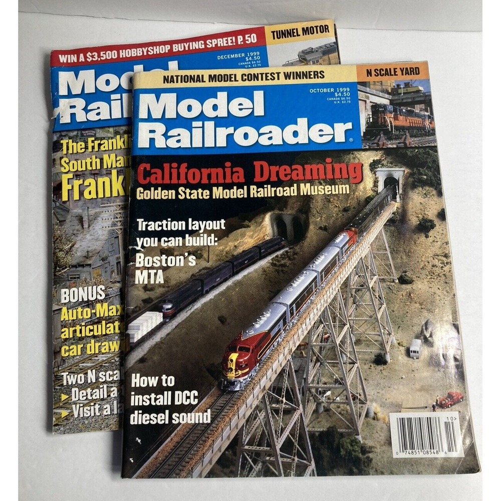 VTG Model Railroader Magazine 1999 October and December Issues Model Trains